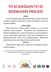 İyi ki Doğdun İyi ki Bizimlesin Projesi
